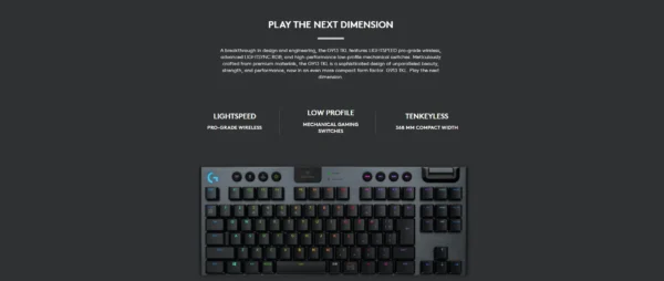 10_2d954425-e9e9-484f-80fb-abd3009c86ff.webp Logitech G913 TKL Tenkeyless Lightspeed Wireless RGB Mechanical Gaming Keyboard