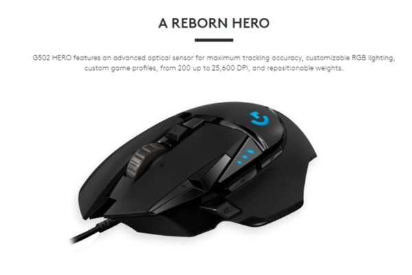 Logitech G502 HERO High Performance Wired Gaming Mouse