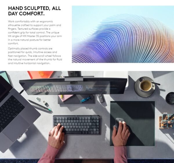 Logitech MX Master 3S Performance Wireless Mouse with Quiet Clicks